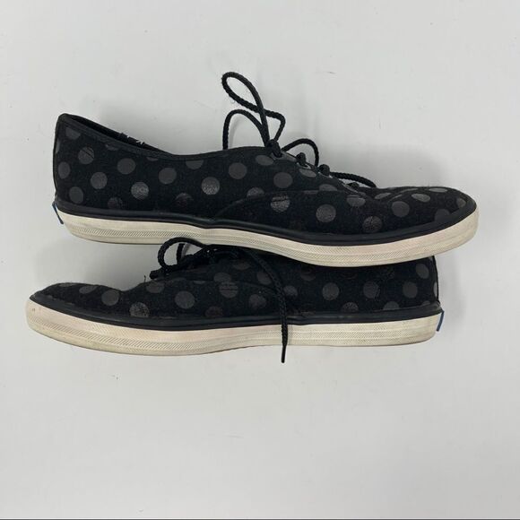 Keds Shoes  Black on Black Polka Dot Casual Lace Up Flat Women’s Size 7 - Picture 6 of 9